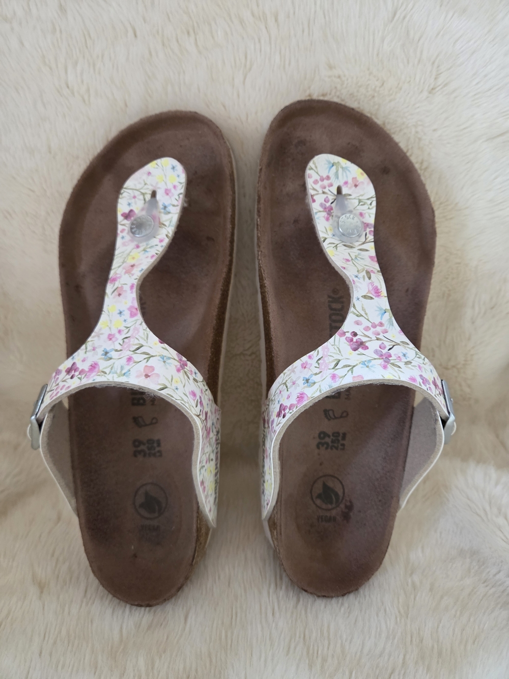 BIRKENSTOCK Gizah VEGAN Birko-Flor Sandals SIZE 39 WOMEN